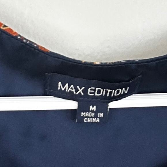 Max Edition Women’s M Multicolor Lightweight Lined Boho Pullover Midi Dress - Picture 4 of 4